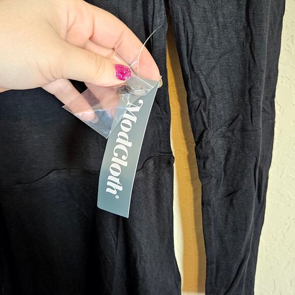 Modcloth Full Of Purpose Peplum Top Long Sleeve Black Women's Size Small Casual - Picture 5 of 10